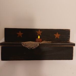 17" primitive wooden shelf